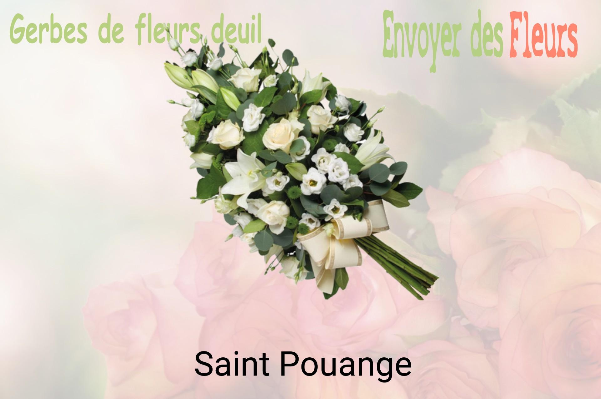 Gerbe de fleurs de deuil livrée à Saint-Pouange
